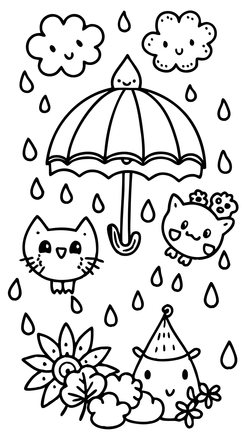 april showers coloring pages